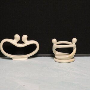 2 Stone Sculptures Sybolizing Circle of Love